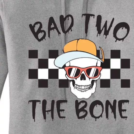 Bad To The Bone Retro Skull Halloween Kids Women's Pullover Hoodie