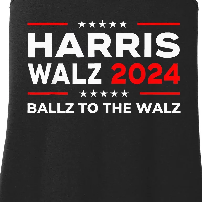 Ballz To The Walz Harris Walz 2024 Election Ladies Essential Tank