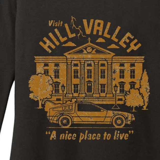 Back To The Future Visit Hill Valley A Nice Place To Live Womens CVC Long Sleeve Shirt