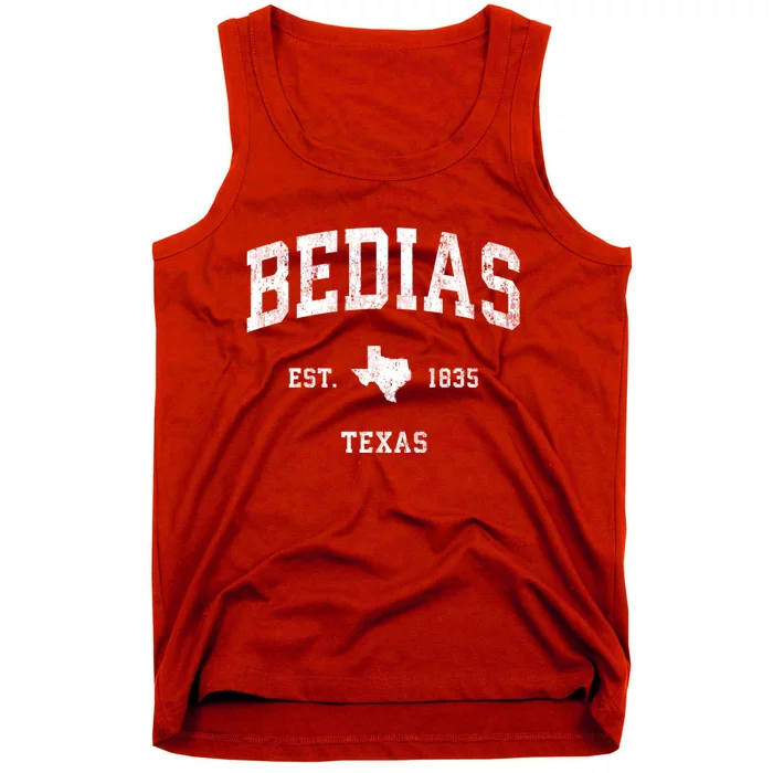 Bedias Texas Tx Vintage Athletic Sports Tank Top