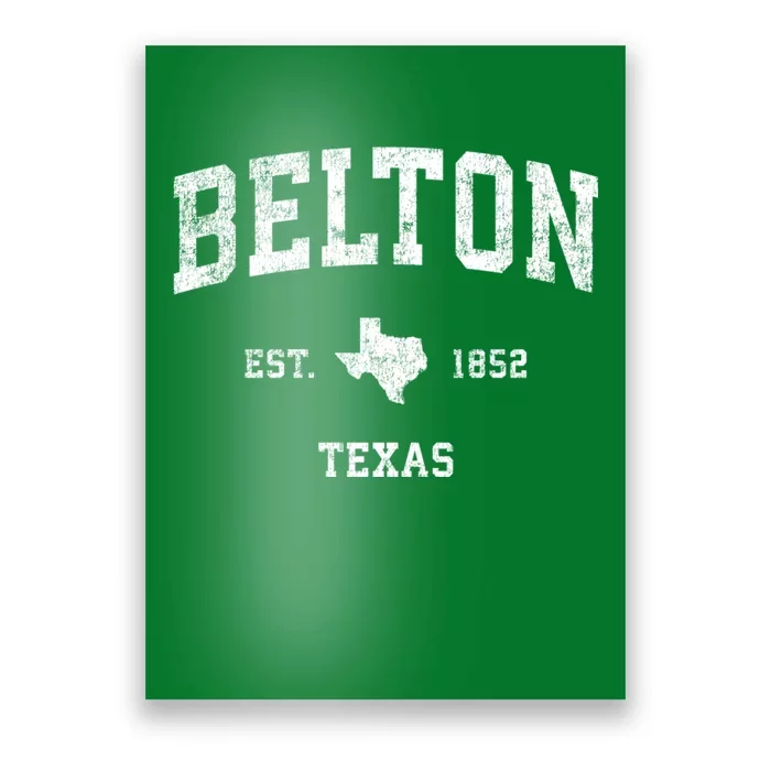 Belton Texas Tx Vintage Sports Poster