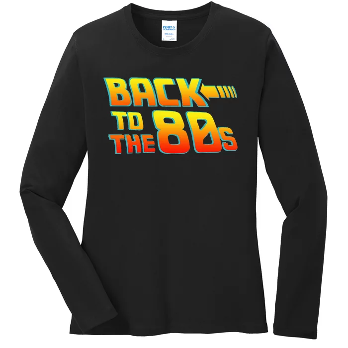 Back To The 80s Costume Fancy Dress Party Idea Halloween Ladies Long Sleeve Shirt