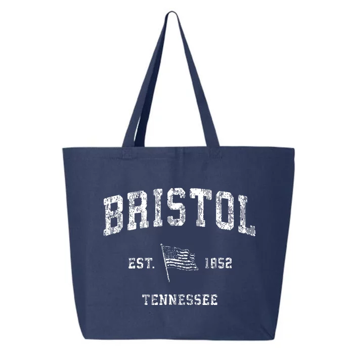 Bristol Tennessee Tn Vintage Us Flag Sports 25L Jumbo Tote