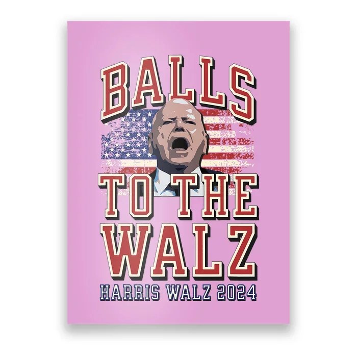 Balls To The Walz Tim Walz For Vp Walz And Harris Vote 47 Poster