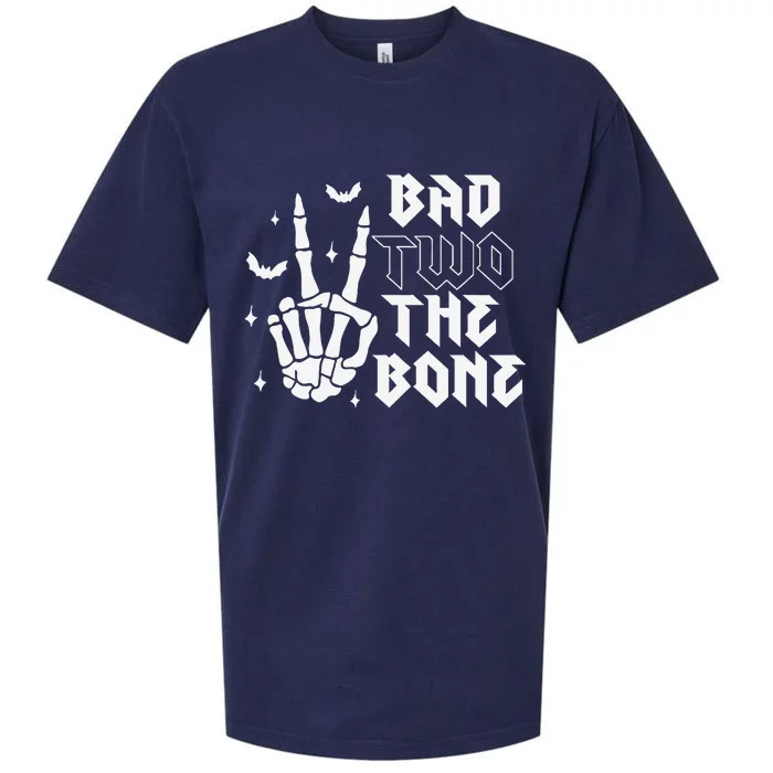 Bad Two The Bone Birthday 2nd 2 Years Old Birthday Boy Girl Gift Sueded Cloud Jersey T-Shirt