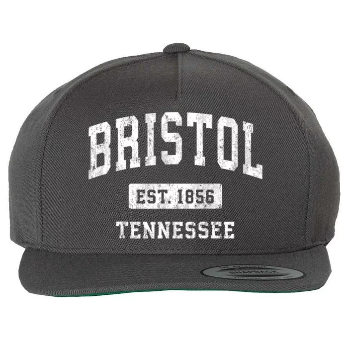 Bristol Tennessee Tn Vintage Athletic Sports Wool Snapback Cap