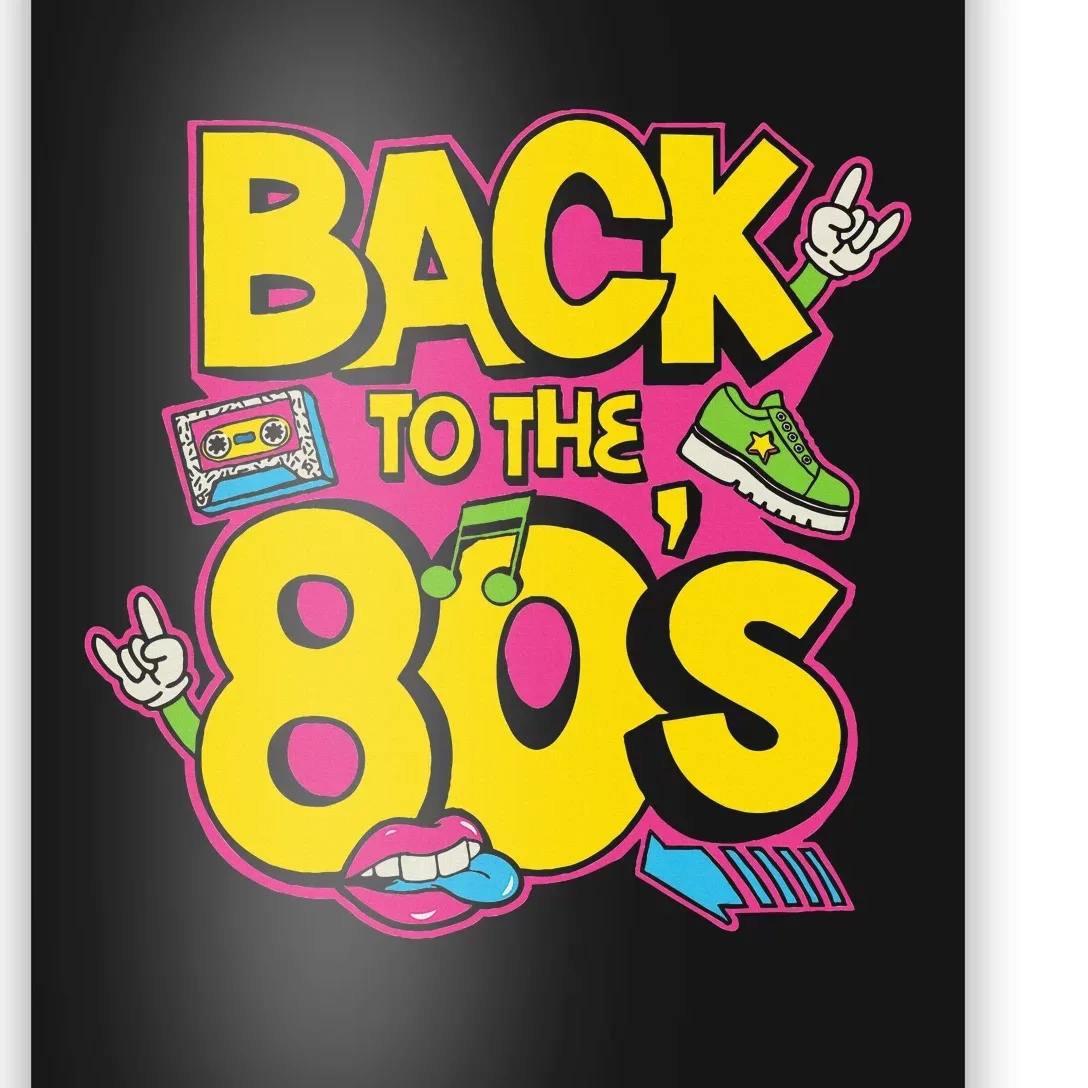 Back To The 80s Music Retro Cassette Tape Mixtape Poster