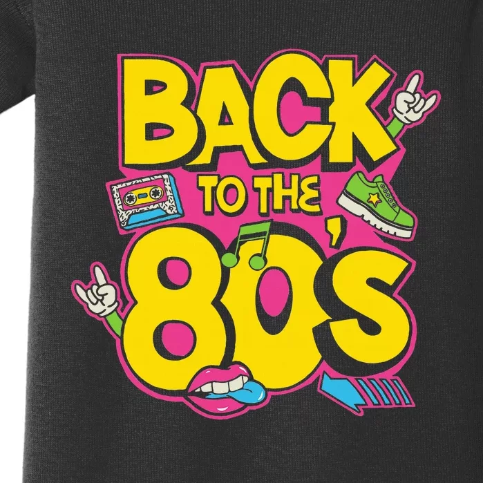 Back To The 80s Music Retro Cassette Tape Mixtape Baby Bodysuit