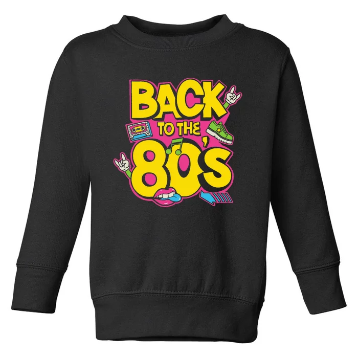 Back To The 80s Music Retro Cassette Tape Mixtape Toddler Sweatshirt