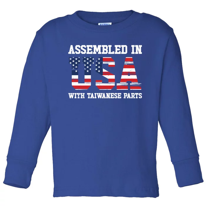 Born Taiwanese Taiwan American Usa Citizenship Great Gift Toddler Long Sleeve Shirt