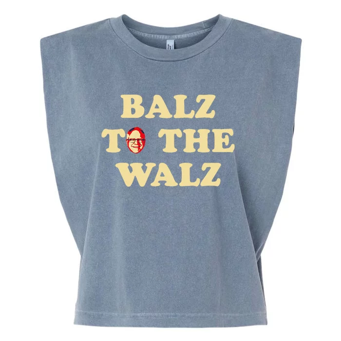 Balz To The Walz Harris Walz 47 President 24 Election Funny Gift Garment-Dyed Women's Muscle Tee