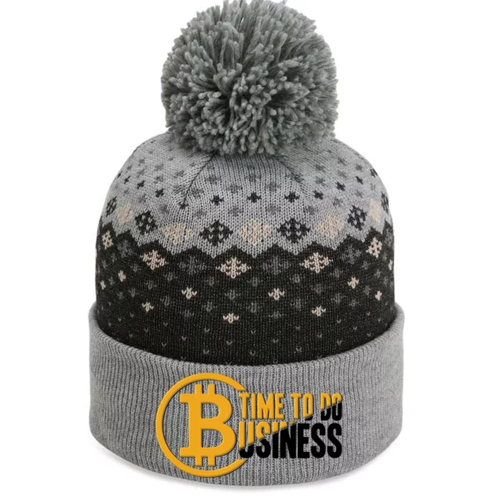 Bitcoin Time To Do Business The Baniff Cuffed Pom Beanie