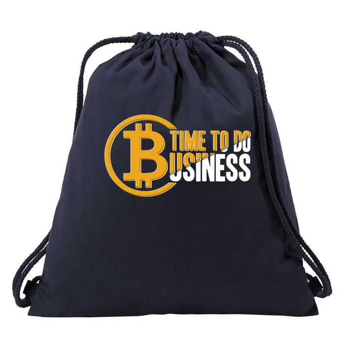 Bitcoin Time To Do Business Drawstring Bag