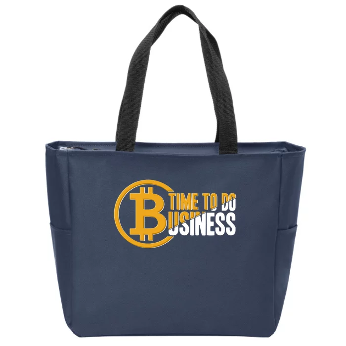 Bitcoin Time To Do Business Zip Tote Bag