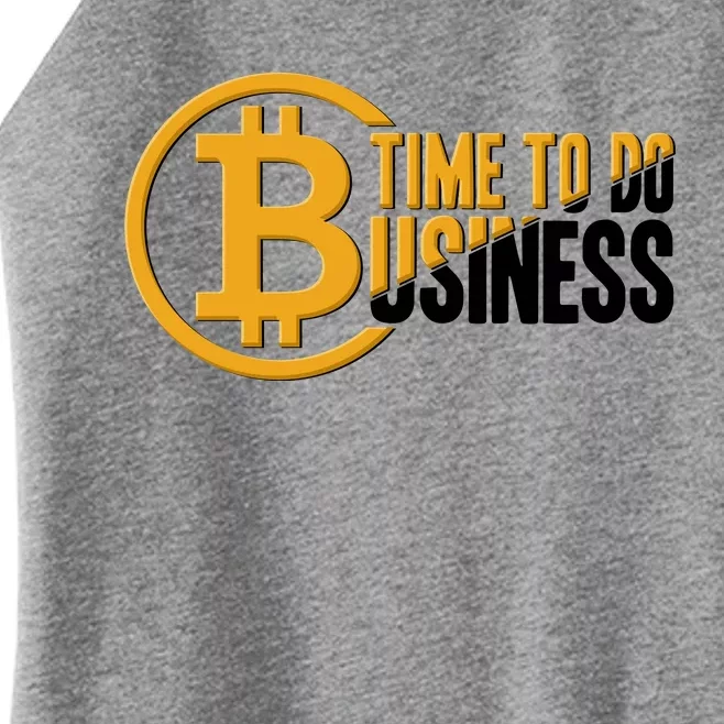 Bitcoin Time To Do Business Women’s Perfect Tri Rocker Tank