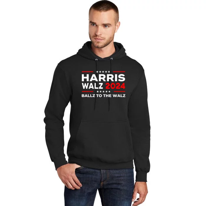 Ballz To The Walz Harris Walz 2024 Election Tall Hoodie