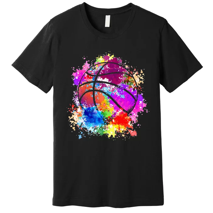 Basketball Teenagers Teens Women Baller Dunking Premium T-Shirt