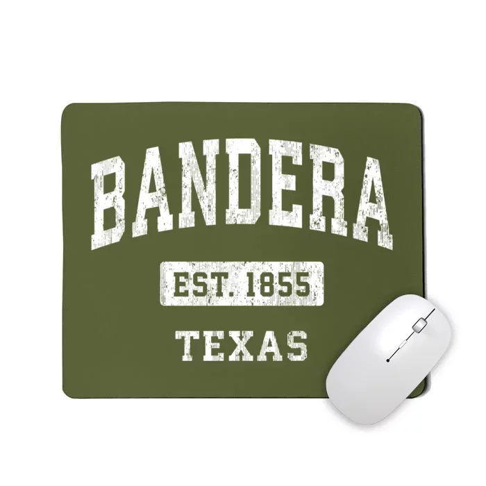 Bandera Texas Tx Vintage Sports Established Mousepad