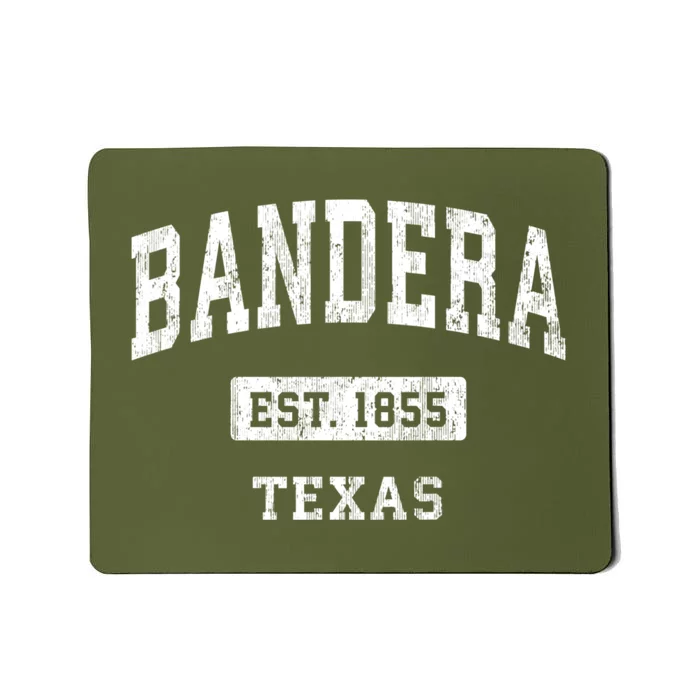 Bandera Texas Tx Vintage Sports Established Mousepad