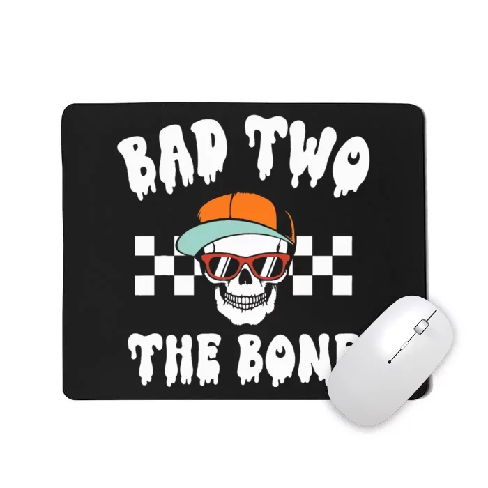 Bad To The Bone Skeleton Halloween Two Birthday Mousepad