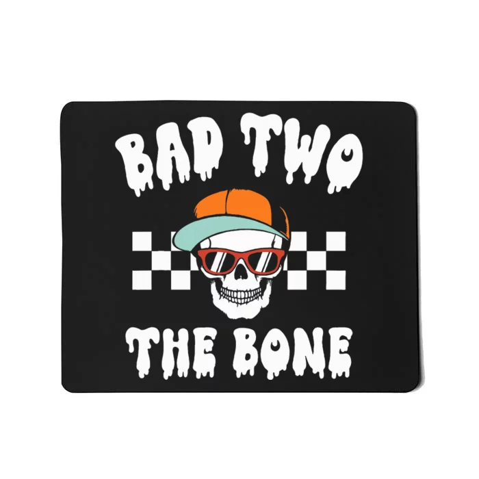 Bad To The Bone Skeleton Halloween Two Birthday Mousepad