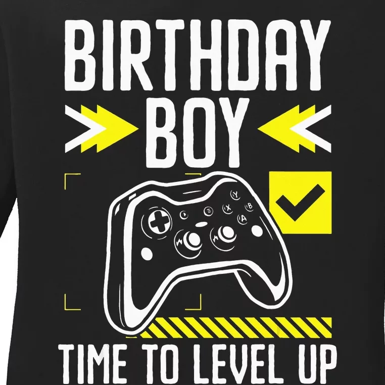 Birthday  Time To Level Up Video Game For A Gamer Ladies Long Sleeve Shirt