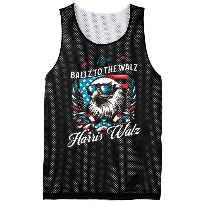 Ballz To The Walz Harris Walz 2024 Sunglasses Eagle Election Mesh Reversible Basketball Jersey Tank