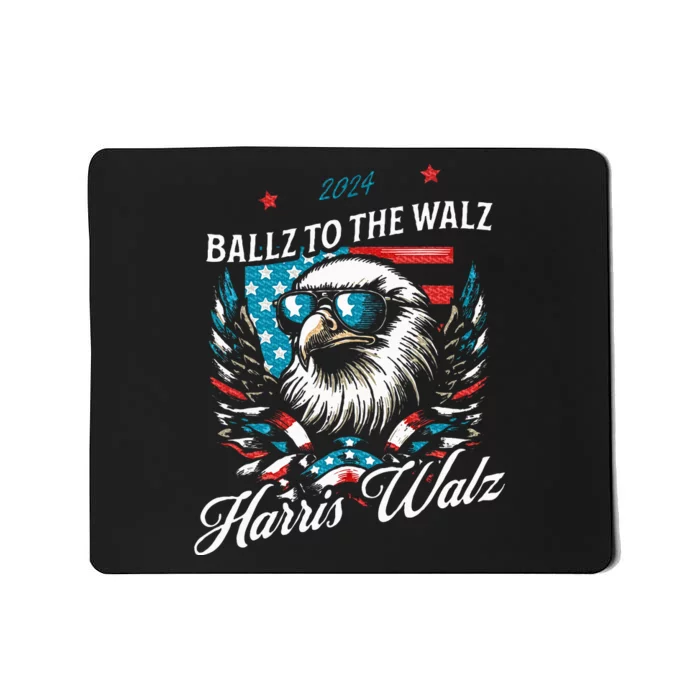 Ballz To The Walz Harris Walz 2024 Sunglasses Eagle Election Mousepad