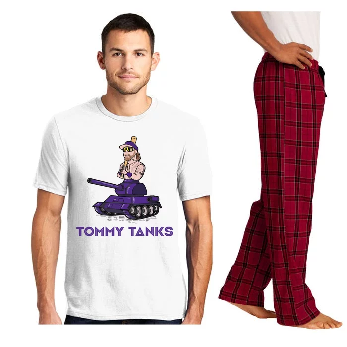 Baseball Tommy Tanks Funny Pajama Set