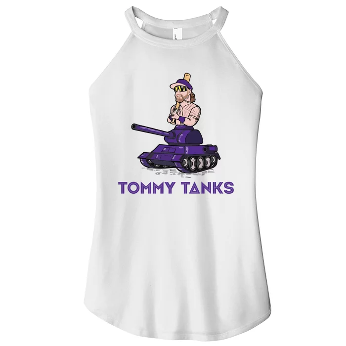 Baseball Tommy Tanks Funny Women’s Perfect Tri Rocker Tank