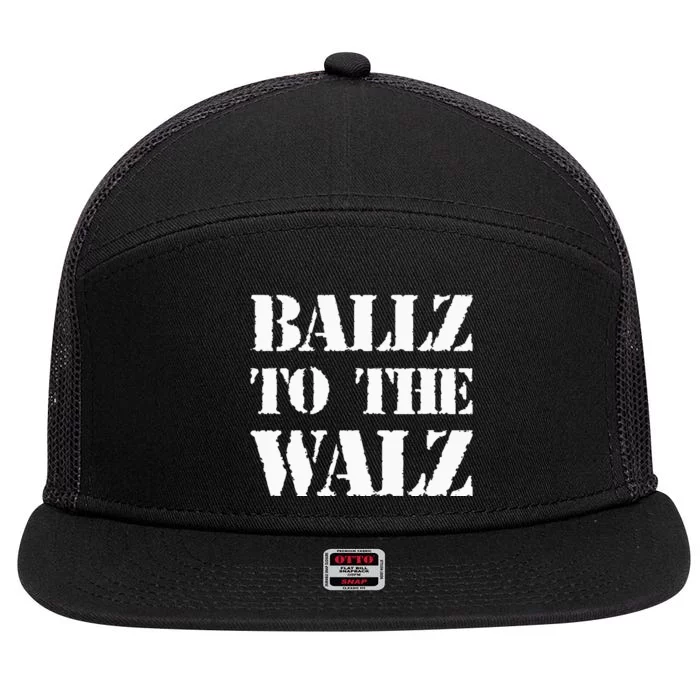 Ballz To The Walz 7 Panel Mesh Trucker Snapback Hat