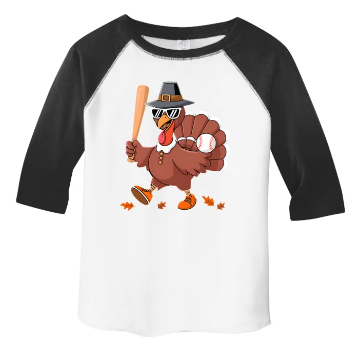 Baseball Turkey Thanksgiving Gift Mom Gift Toddler Fine Jersey T-Shirt