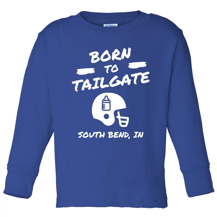 Born To Tailgate Toddler Long Sleeve Shirt