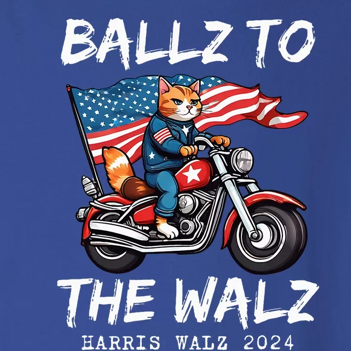 Ballz To The Walz Cat Motorcycle Liberal Vote Kamala Harris Toddler Long Sleeve Shirt