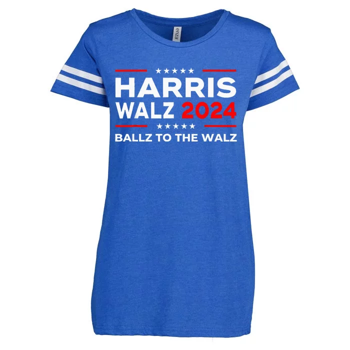 Ballz To The Walz Harris Walz 2024 Enza Ladies Jersey Football T-Shirt