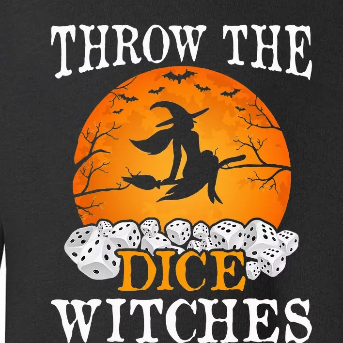 Bunco Throw the Dice Witches Bunco Game Lover Halloween Toddler Sweatshirt