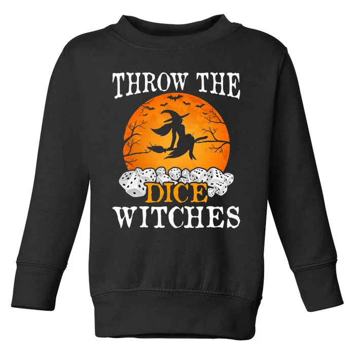 Bunco Throw the Dice Witches Bunco Game Lover Halloween Toddler Sweatshirt