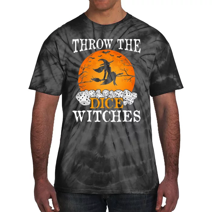 Bunco Throw the Dice Witches Bunco Game Lover Halloween Tie-Dye T-Shirt