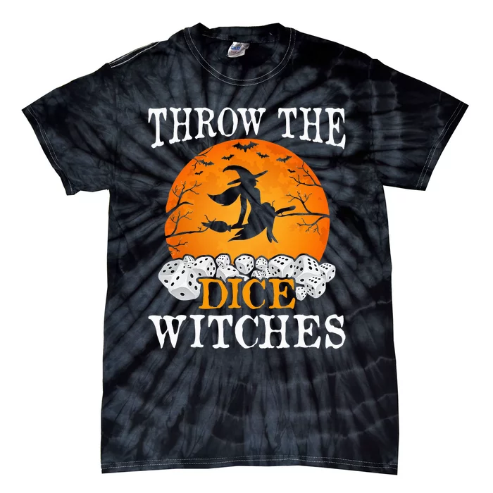 Bunco Throw the Dice Witches Bunco Game Lover Halloween Tie-Dye T-Shirt