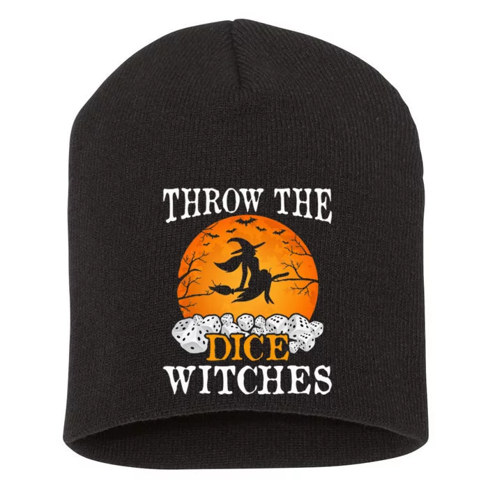 Bunco Throw the Dice Witches Bunco Game Lover Halloween Short Acrylic Beanie