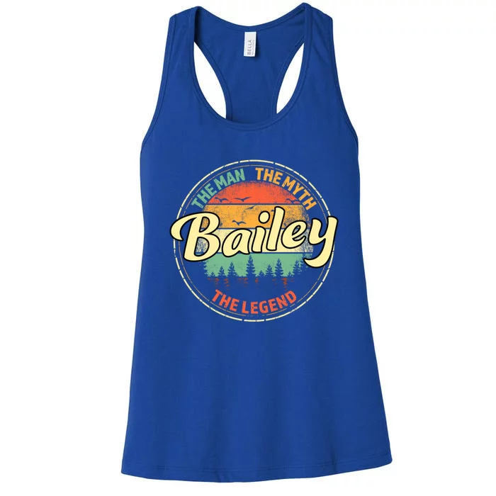 Bailey The The Myth The Legend Personalized Name Gift Women's Racerback Tank