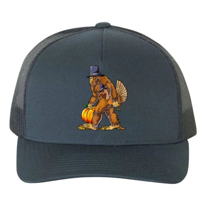 Bigfoot Turkey Thanksgiving Funny Holiday Yupoong Adult 5-Panel Trucker Hat