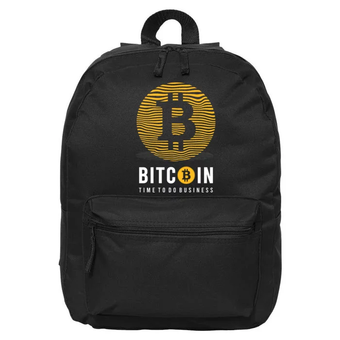 Bitcoin Time To Do Business 16 in Basic Backpack