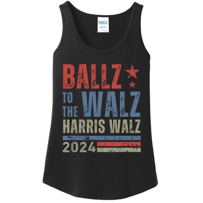 Ballz To The Walz Harris Waltz 2024 Ladies Essential Tank