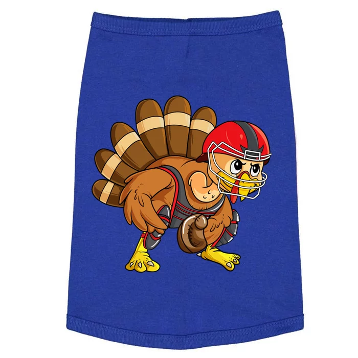 Baseball Thanksgiving Turkey Catcher Softball Player Meaningful Gift Doggie Tank