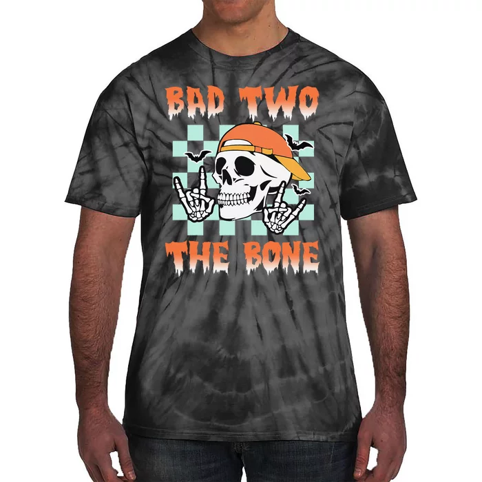 Bad Two The Bone Party 2 Years Old 2nd Birthday Gift Tie-Dye T-Shirt