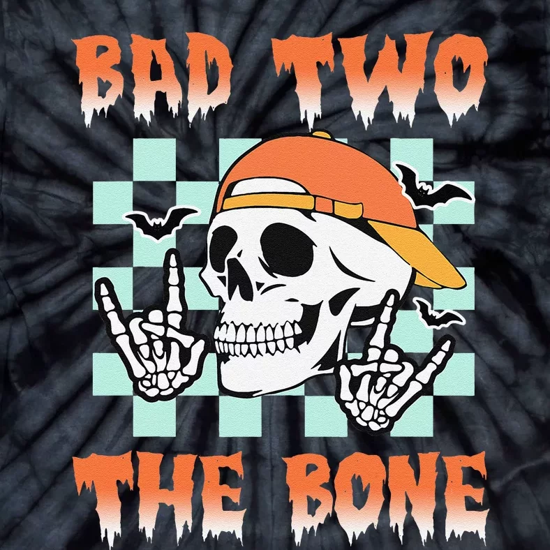 Bad Two The Bone Party 2 Years Old 2nd Birthday Gift Tie-Dye T-Shirt