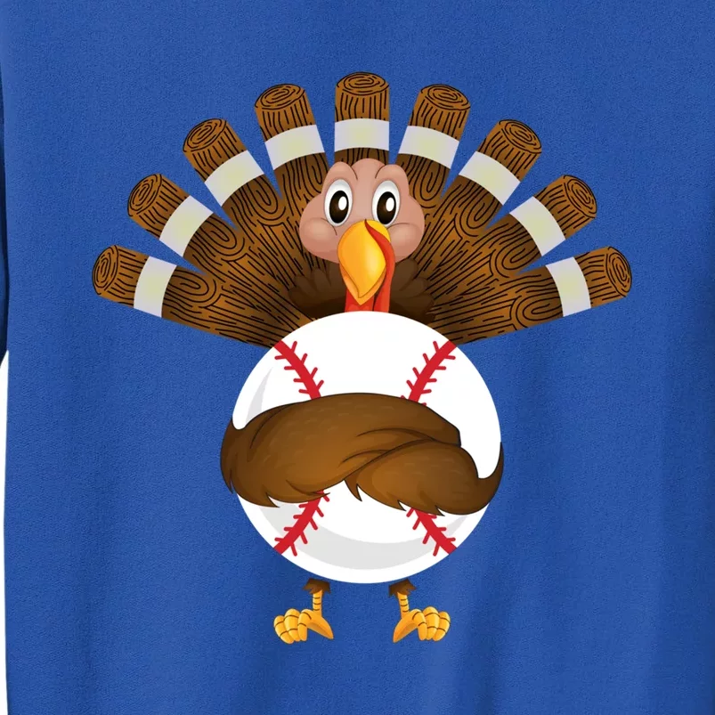 Baseball Turkey Thanksgiving Mom Gift Tall Sweatshirt