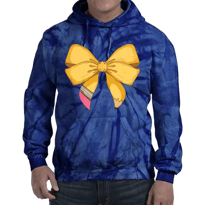 Bow Trendy Teacher Tie Dye Hoodie