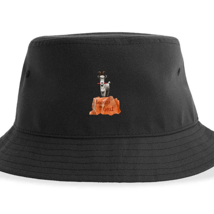 Beware The Thunder Goat On The Mountain! Sustainable Bucket Hat